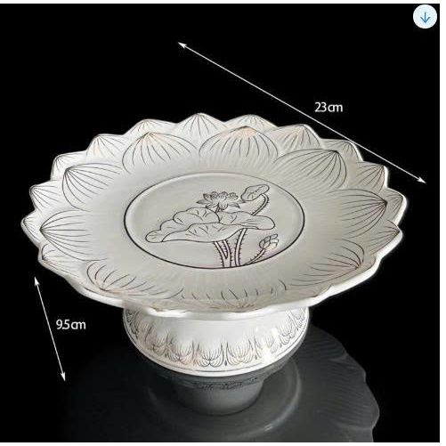 Bộ Thờ Cúng Men Sứ Bạch Ngọc Trắng: Lư, Bình, Chung, Dĩa và Án - Đồ Thờ Vạn Phúc Cao Cấp - Ảnh 12