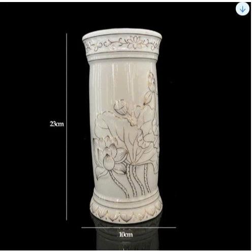 Bộ Thờ Cúng Men Sứ Bạch Ngọc Trắng: Lư, Bình, Chung, Dĩa và Án - Đồ Thờ Vạn Phúc Cao Cấp - Ảnh 24