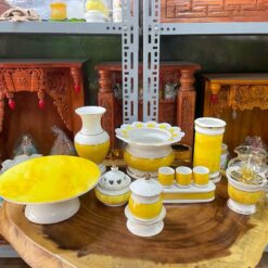 Bộ Thờ Cúng 1518 Lư Hương, Bát Nhang, Bình Hoa, Ống Đựng Nhang, Đĩa Áng, Chung Ly - Đồ Thờ Vạn Phúc