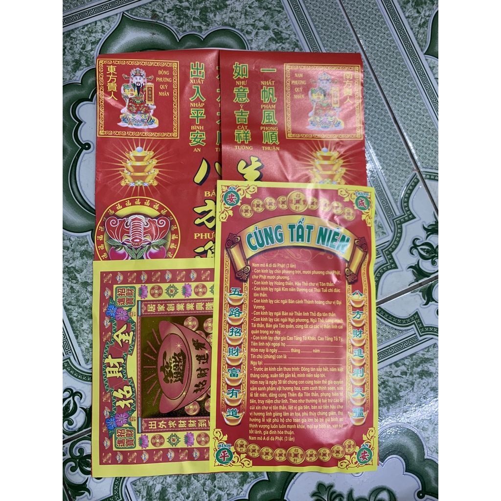 Bộ Giấy Cúng Tất Niên Cúng Ngày 30