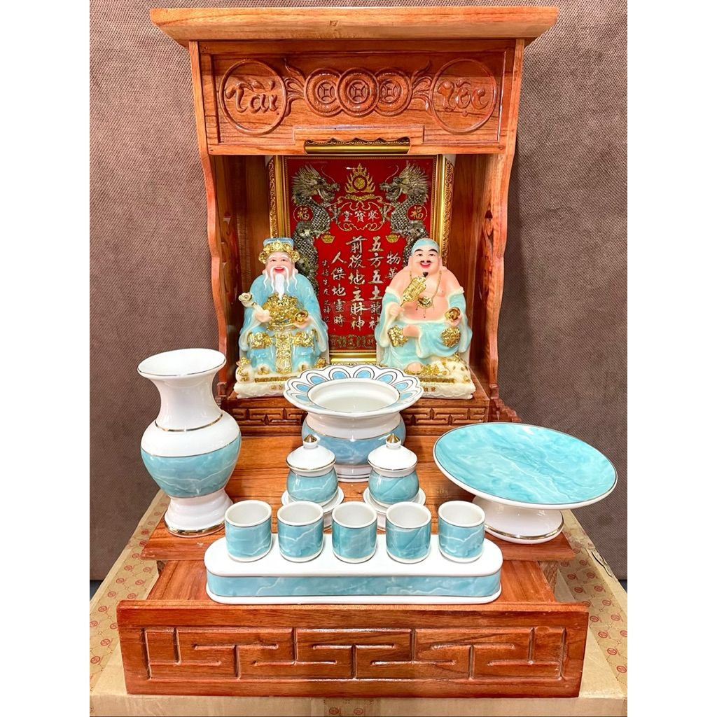 Ban Thờ Thần Tài Gỗ Xoan Kích Thước Ngang 42cm - Ảnh 7